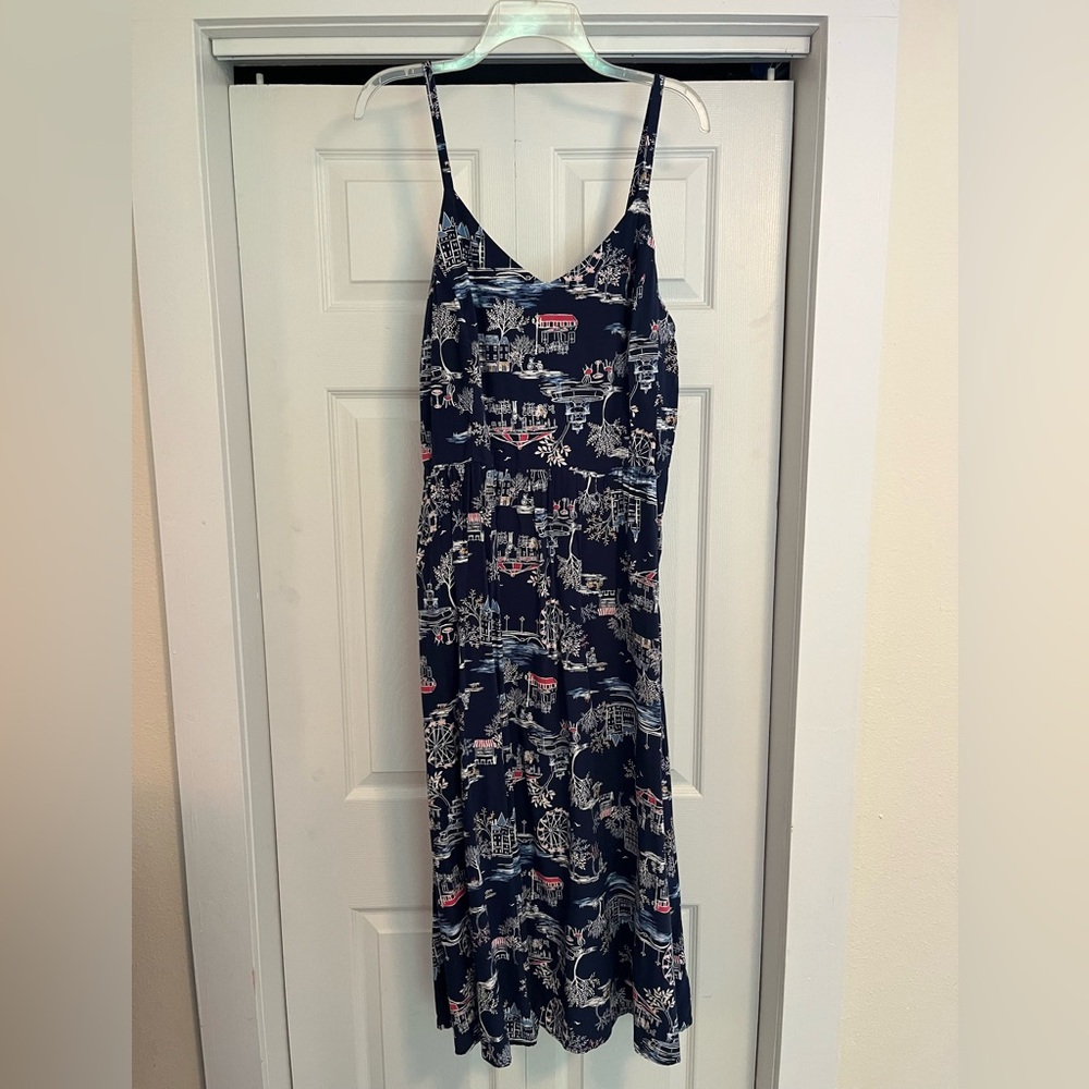 Old Navy Navy and White Tall Maxi Dress